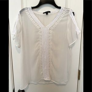 Sheer Lace Detail Top